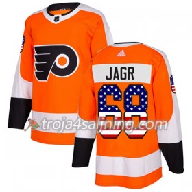 Philadelphia Flyers tröja Jaromir Jagr 68 Adidas 2017-2018 Orange USA Flag Fashion Authentic - NHL Tröjor Herr
